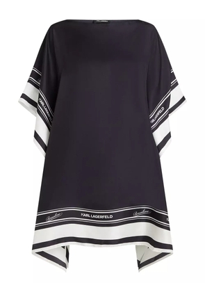 Karl Lagerfeld x Borsalino sheer silk tunic - Black