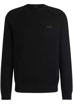 BOSS logo-rubberized sweatshirt - Black