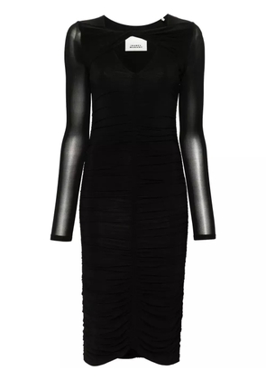 ISABEL MARANT Volgane midi dress - Black