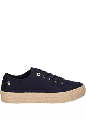 Tommy Hilfiger canvas platform sneakers - Blue