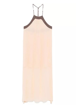 Patrizia Pepe two-tone midi dress - Orange