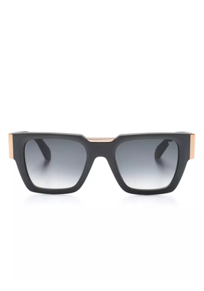 Philipp Plein Eyewear logo-plaque square-frame sunglasses - Grey
