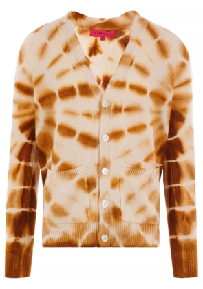 The Elder Statesman Web Flare knitted cardigan - Brown