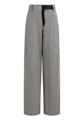 Ferragamo canvas palazzo trousers - Grey