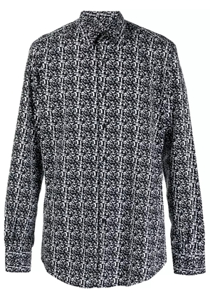 Karl Lagerfeld abstract-pattern long-sleeve shirt - Black