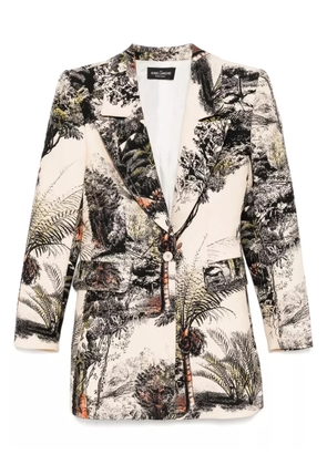 Isabel Sanchis landscape print long blazer - Neutrals