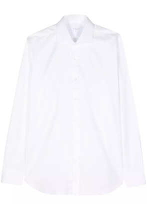 Barba jacquard cotton shirt - White