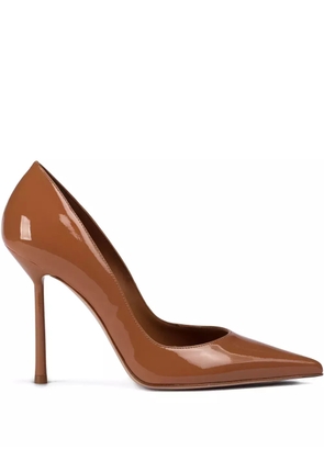 Le Silla 100mm Bella patent pumps - Brown