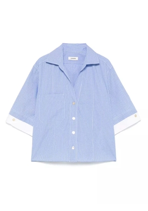 SANDRO check-print shirt - Blue
