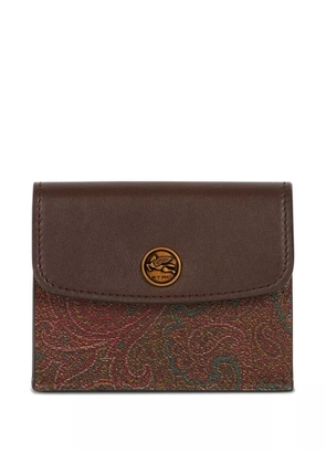 ETRO paisley flap cardholder - Brown