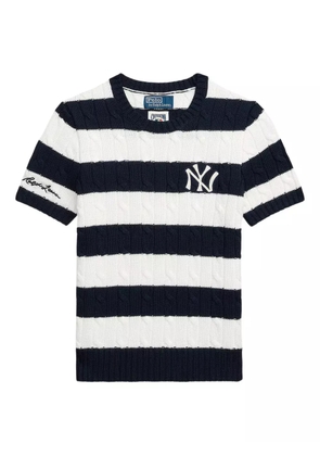 Polo Ralph Lauren striped cable-knit sweater - White