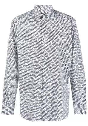 Karl Lagerfeld logo-print long-sleeve shirt - White