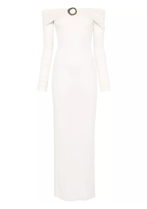MANURÍ Amara Buckle dress - White