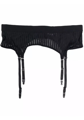 Maison Close Porte-Jarretelles striped suspenders - Black