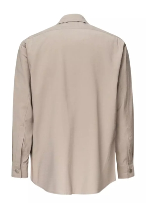 Giuliano Galiano zip-front patch-pocket shirt - Neutrals