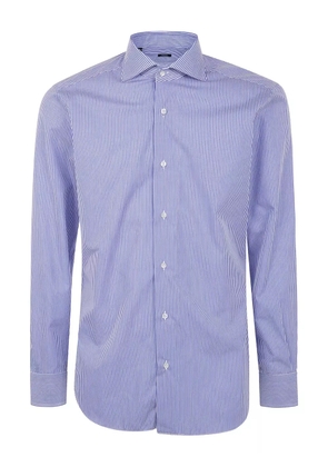 Barba striped long-sleeve shirt - Blue