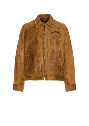 Schott Duke Unlined Rough Suede Jacket in Brown. Size M. Also in L, S, XL, XXL.