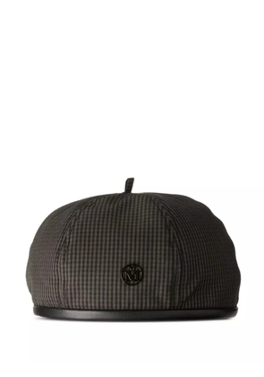 Maison Michel checked beret - Brown
