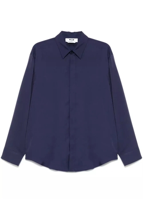 MSGM logo-embroidered shirt - Blue