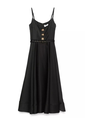 NISSA belted midi dress - Black