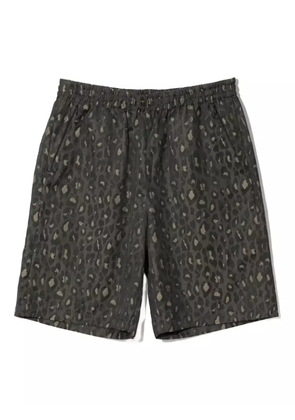 Needles leopard-print track shorts - Grey