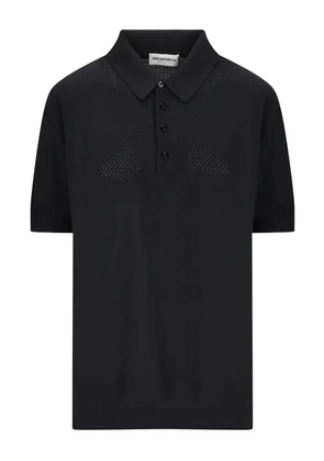 GOES BOTANICAL perforated polo shirt - Black