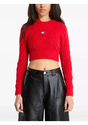 Tommy Jeans cable-knit jumper - Red