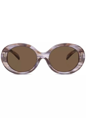Emporio Armani round-frame sunglasses - Brown