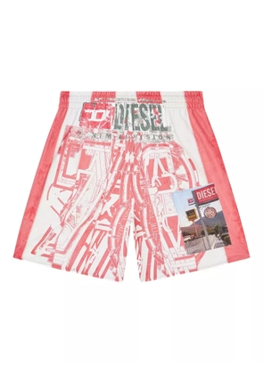 Diesel Kurt graphic-print shorts - Red