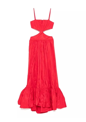 Saiid Kobeisy taffeta midi dress - Red