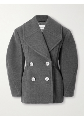 Givenchy - Double-breasted Wool And Silk-blend Coat - Gray - FR 34,FR 36,FR 38,FR 40,FR 42,FR 44