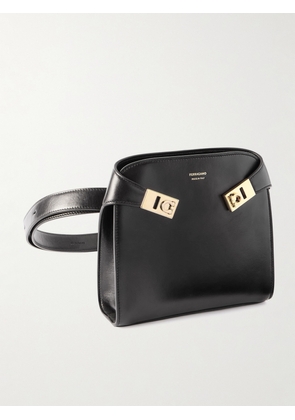 Ferragamo - Hug Leather Belt Bag - Black - One size