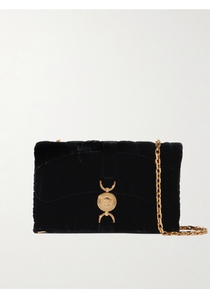 Versace - Kleio Mini Quilted Velvet Shoulder Bag - Black - One size