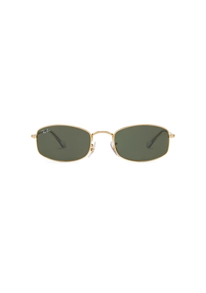 Ray-Ban Rectangular Sunglasses in Metallic Gold.
