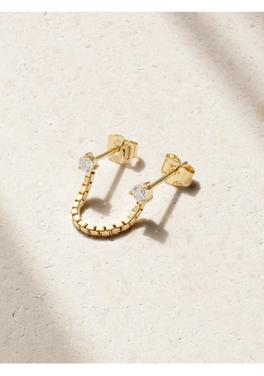STONE AND STRAND - Block Chain 14-karat Gold Diamond Single Earring - One size