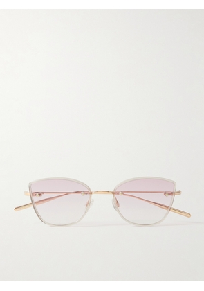 Barton Perreira - Brandy Cat-eye Rose Gold-tone And Acetate Sunglasses - Pink - One size