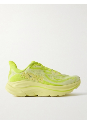 Hoka - Clifton 10 Rubber-trimmed Jacquard-mesh Sneakers - Yellow - US5,US5.5,US6,US6.5,US7,US7.5,US8,US8.5,US9,US9.5,US10,US10.5,US11