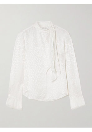 Isabel Marant - Raphaella Pussy-bow Paisley-print Satin-jacquard Blouse - White - FR 34,FR 36,FR 38,FR 40,FR 42