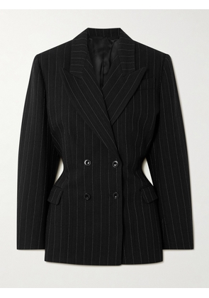 Isabel Marant - Maia Double-breasted Pinstriped Cotton-blend Herringbone Blazer - Black - FR 34,FR 36,FR 38,FR 40,FR 42,FR 44