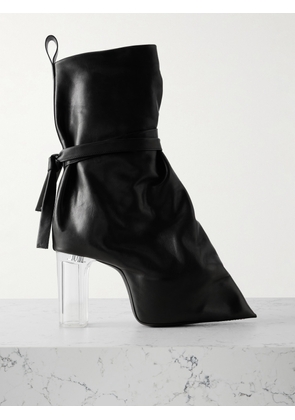 Rick Owens - Tied Taco Kiss Leather Ankle Boots - Black - IT36,IT37,IT37.5,IT38,IT38.5,IT39,IT40