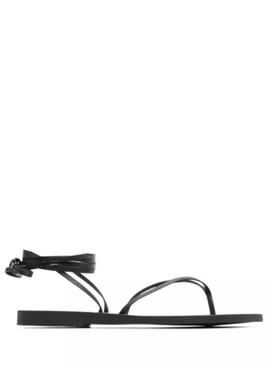 Ancient Greek Sandals Celia flat leather sandals - Black