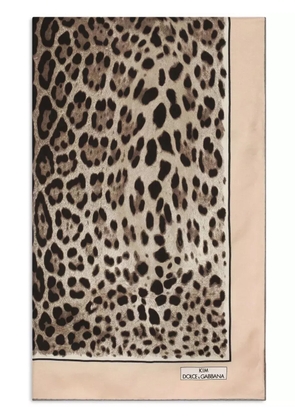 Dolce & Gabbana KIM DOLCE&GABBANA leopard-print twill scarf - Neutrals
