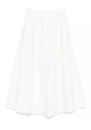 Maje embroidered midi skirt - White