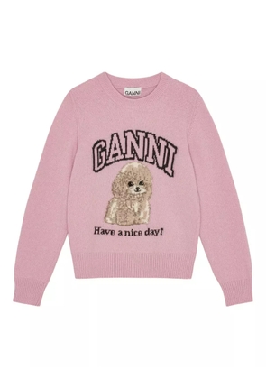 GANNI Dog sweater - Pink
