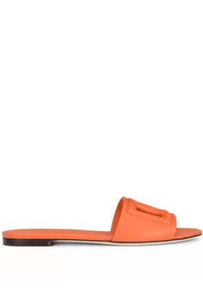 Dolce & Gabbana DG Logo leather sandals - Orange