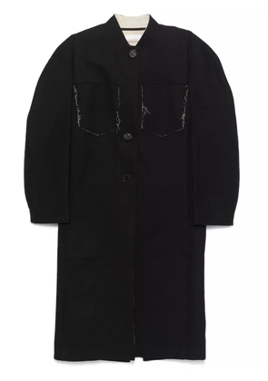 LITKOVSKA frayed-brim coat - Black