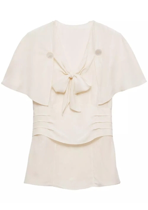 Prada Marocain blouse - Neutrals