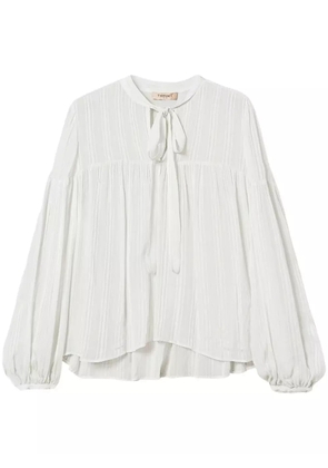 TWINSET striped jacquard blouse - White