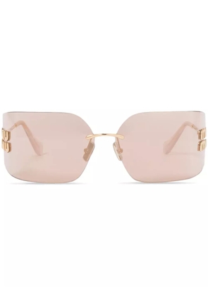 Miu Miu Eyewear Runway square-frame sunglasses - Gold