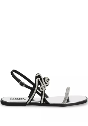 Karl Lagerfeld logo-lettering sandals - Silver